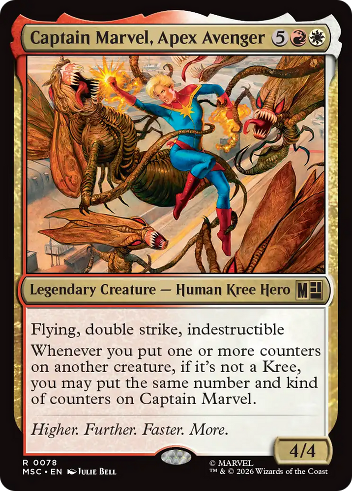Captain Marvel, Apex Avenger (Surge Foil) [Marvel Super Heroes Commander]
